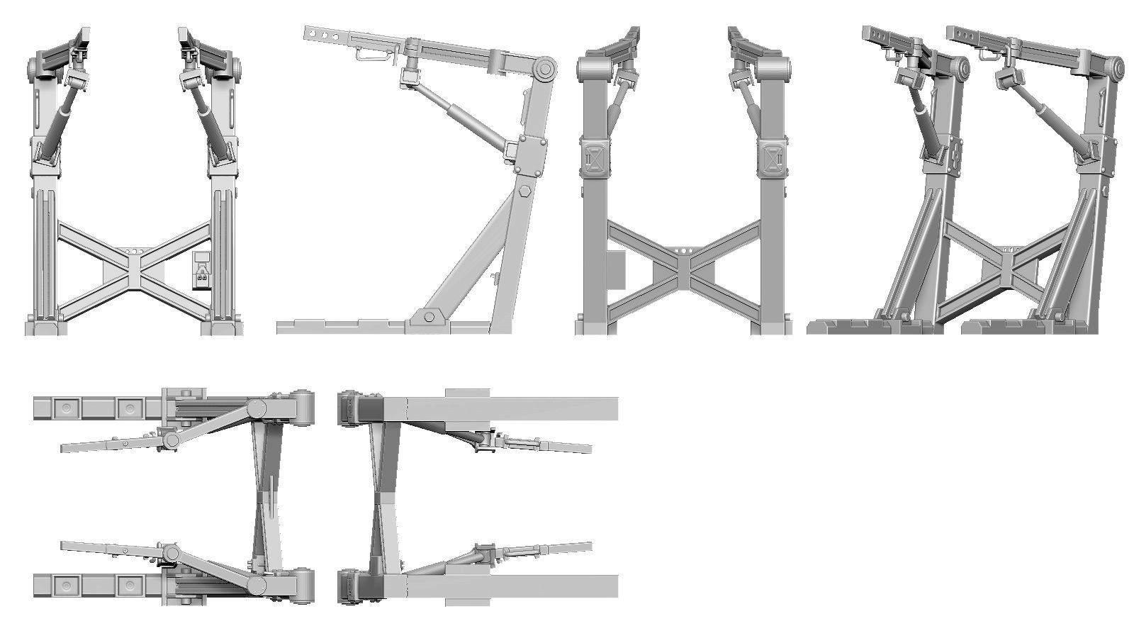 Fallout T60 Power Armor and  Armor Station 3D print model_2