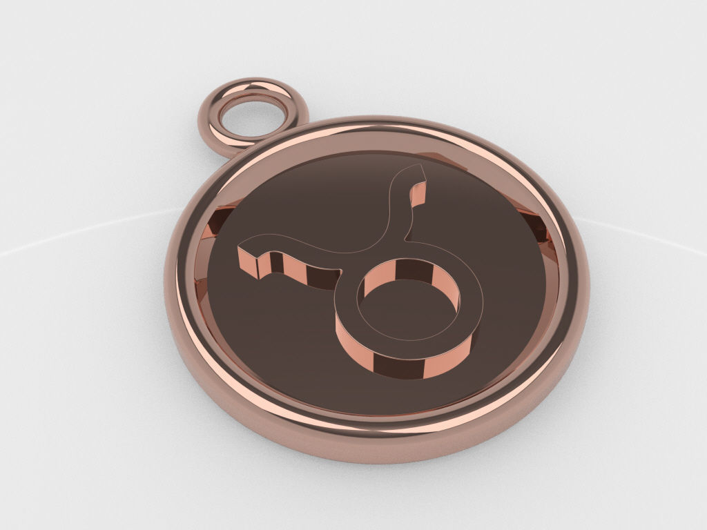 Taurus Pendant 2 3D print model_5