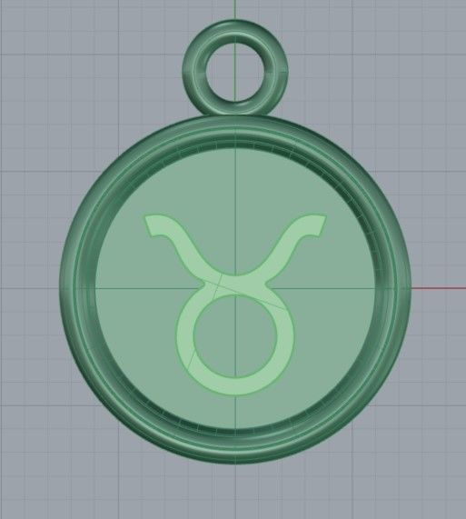 Taurus Pendant 2 3D print model_10