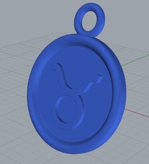 Taurus Pendant 2 3D print model_11