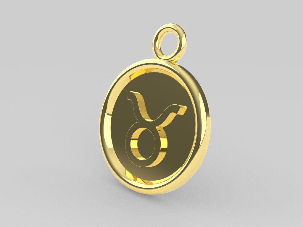 Taurus Pendant 2 3D print model_3