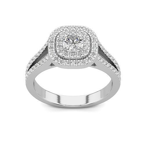 The double halo design ring 3D print model