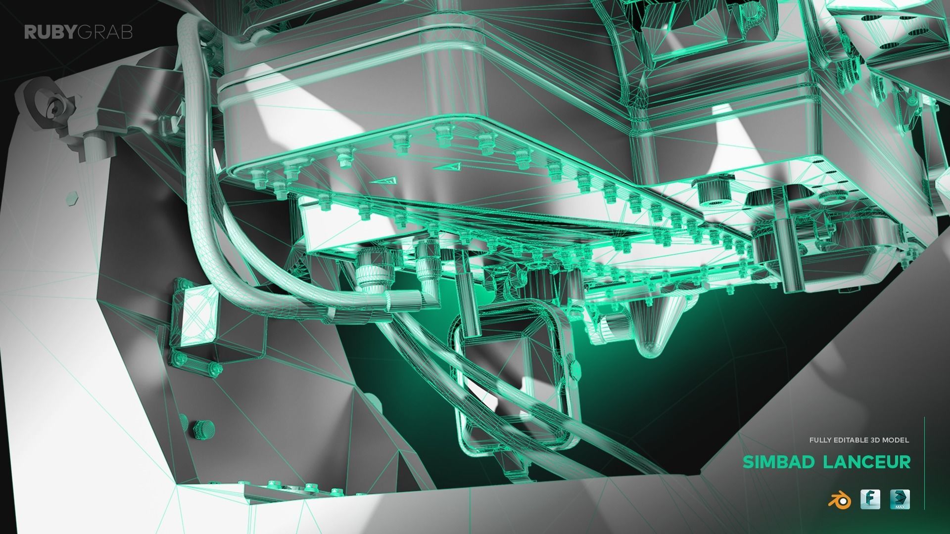 Simbad Lanceur - Anti-Air Self Defence System 3D model_7