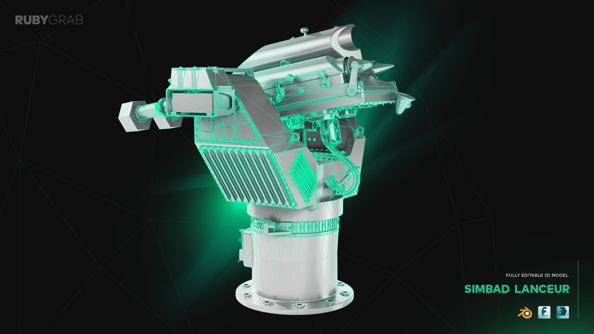 Simbad Lanceur - Anti-Air Self Defence System 3D model_3