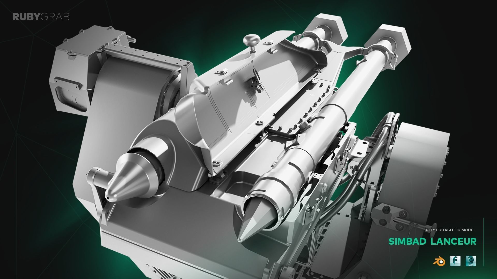 Simbad Lanceur - Anti-Air Self Defence System 3D model_8