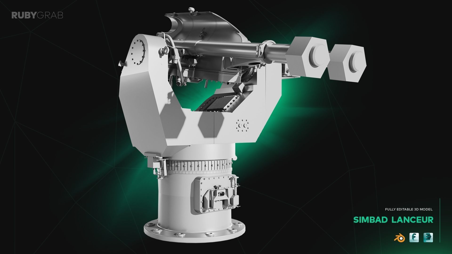 Simbad Lanceur - Anti-Air Self Defence System 3D model_4