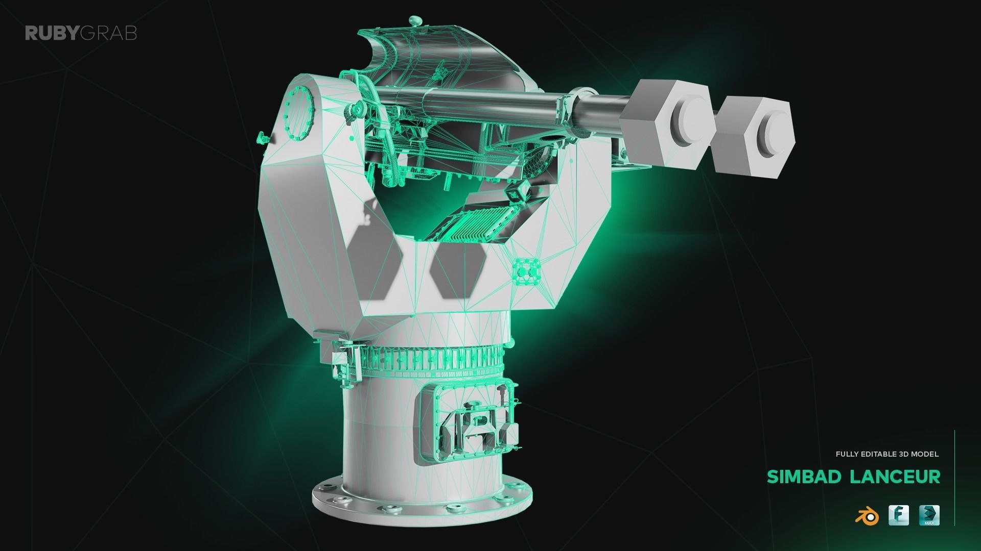 Simbad Lanceur - Anti-Air Self Defence System 3D model_5