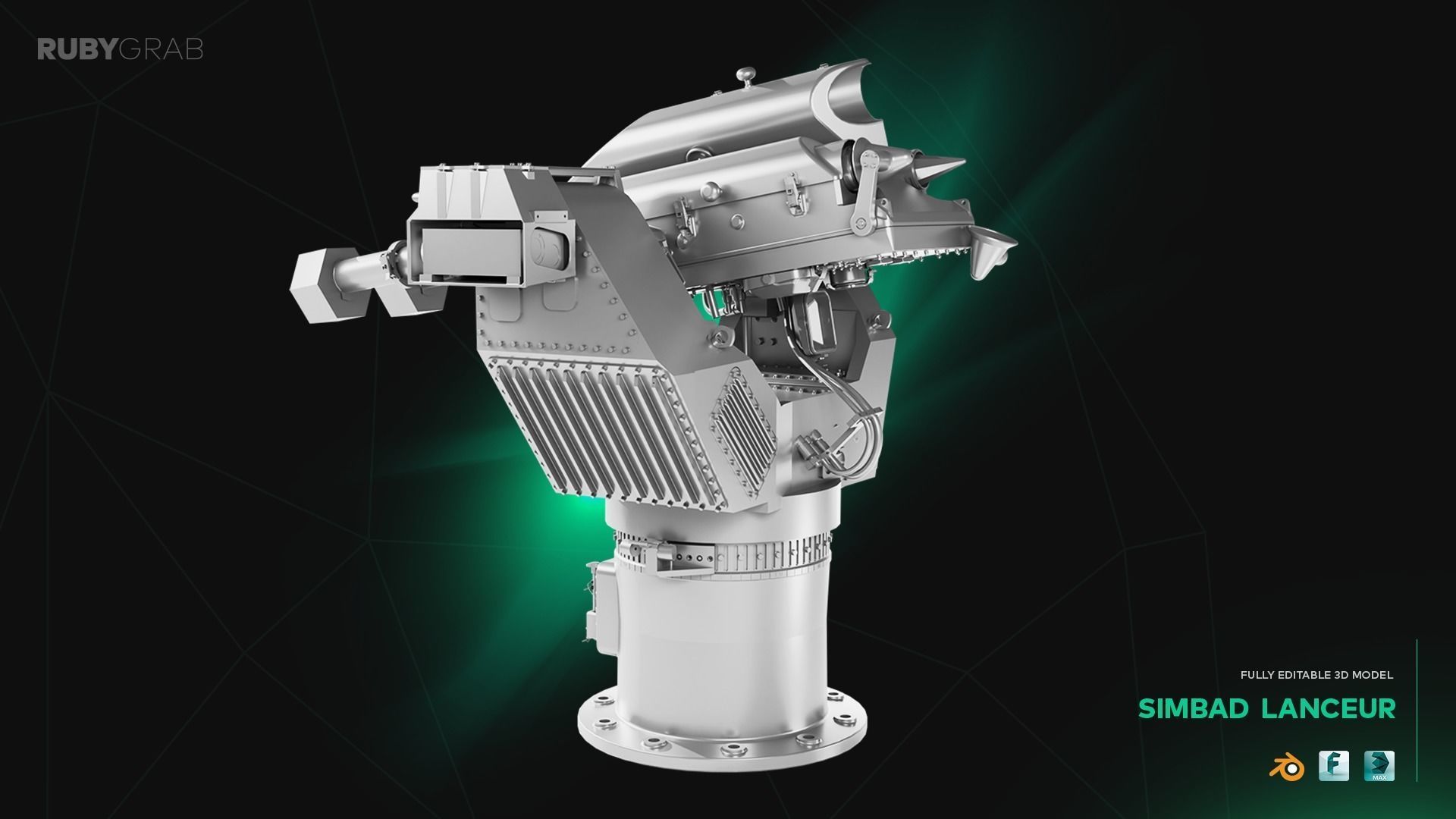 Simbad Lanceur - Anti-Air Self Defence System 3D model_2