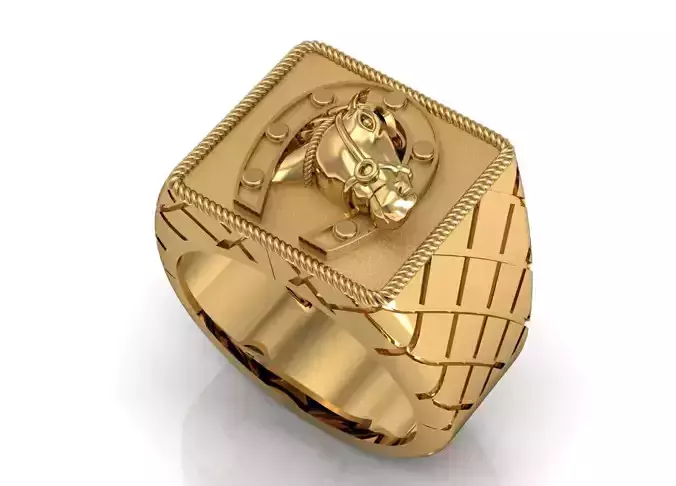 Anel Cavalo Quadrado