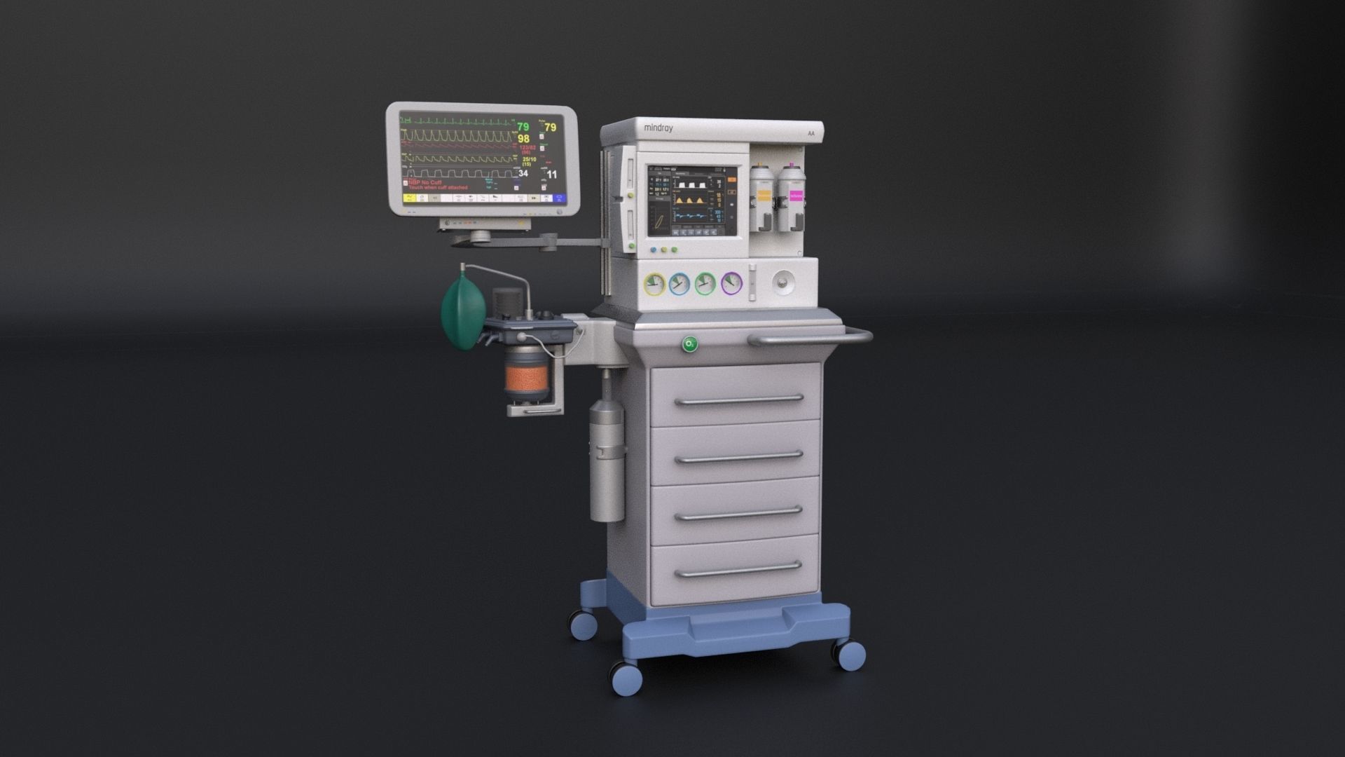 Anaesthetic Machine 3D model_1