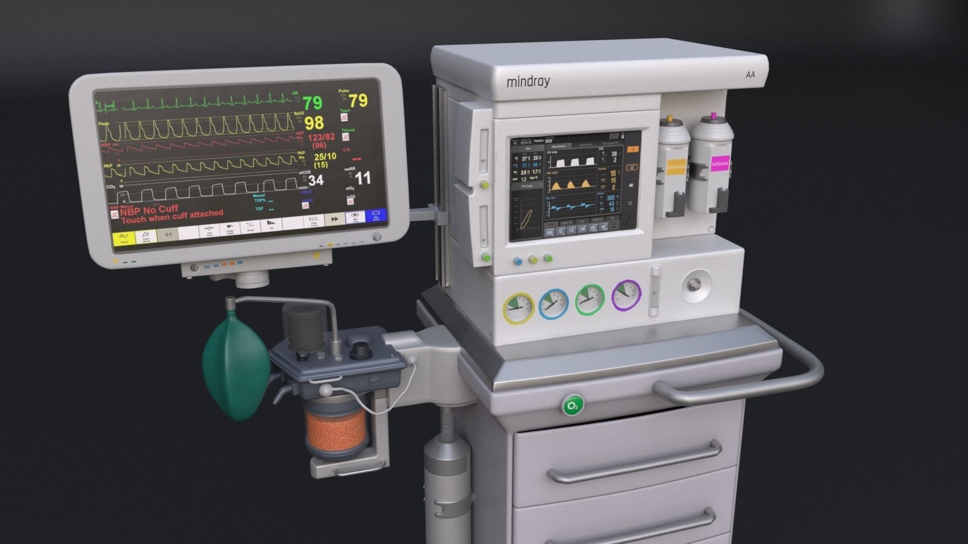 Anaesthetic Machine 3D model_4