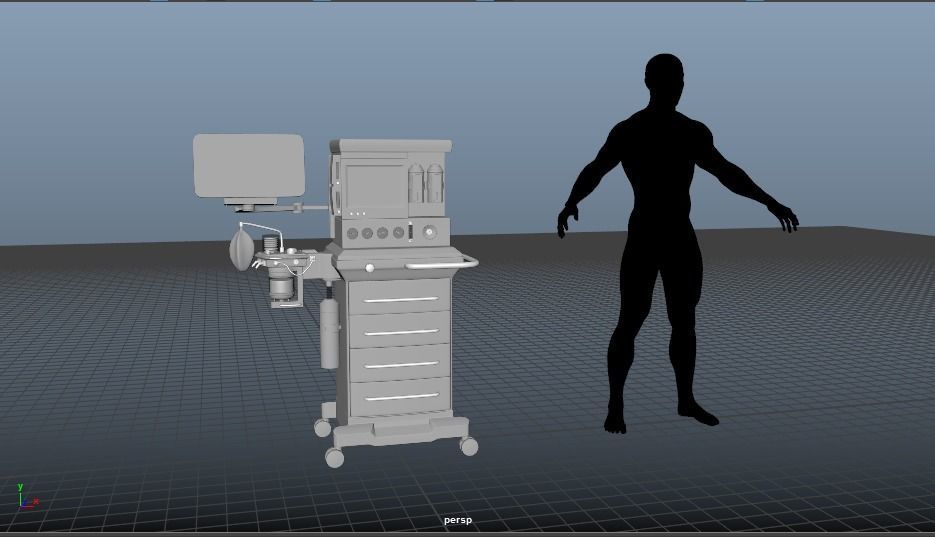 Anaesthetic Machine 3D model_6
