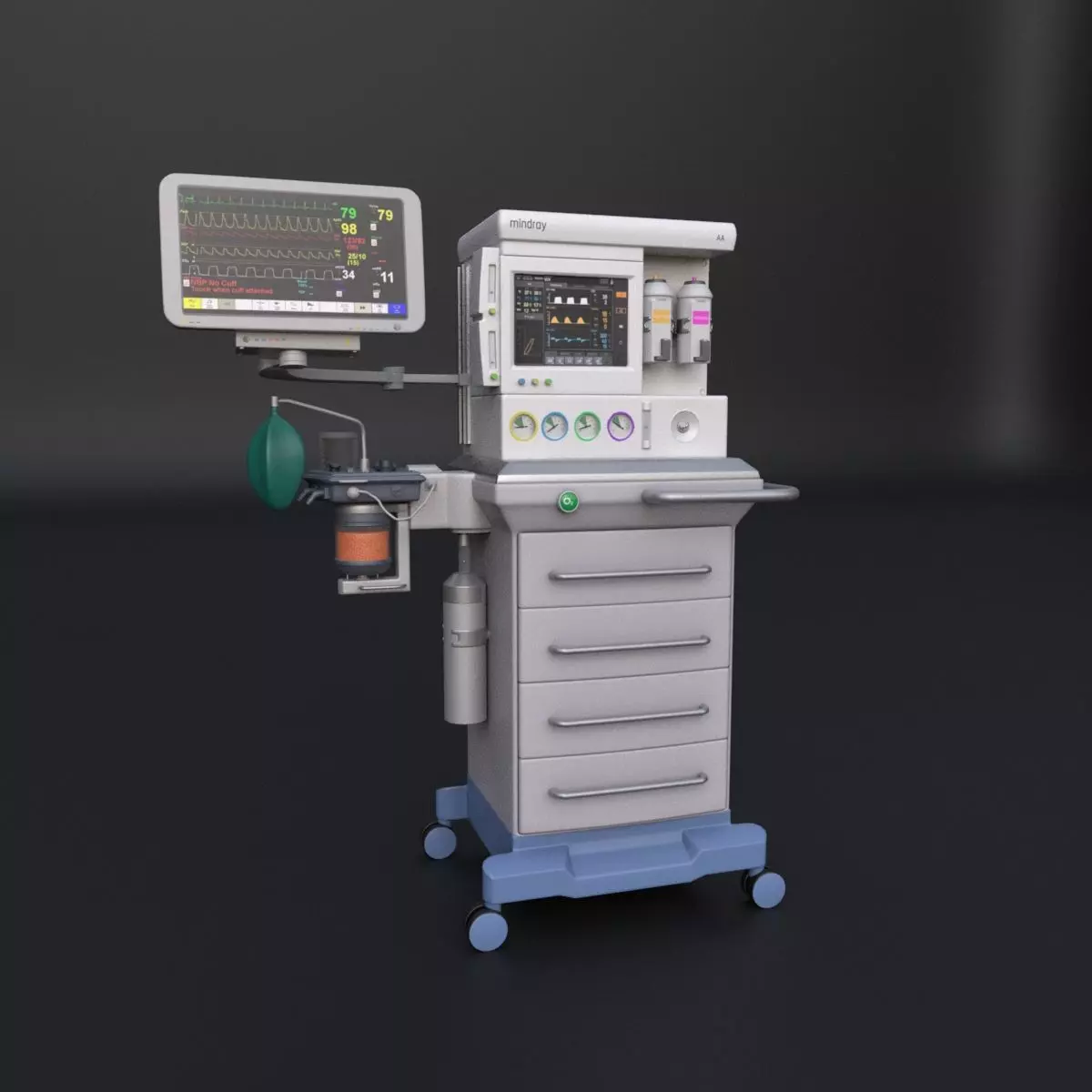 Anaesthetic Machine 3D model_0