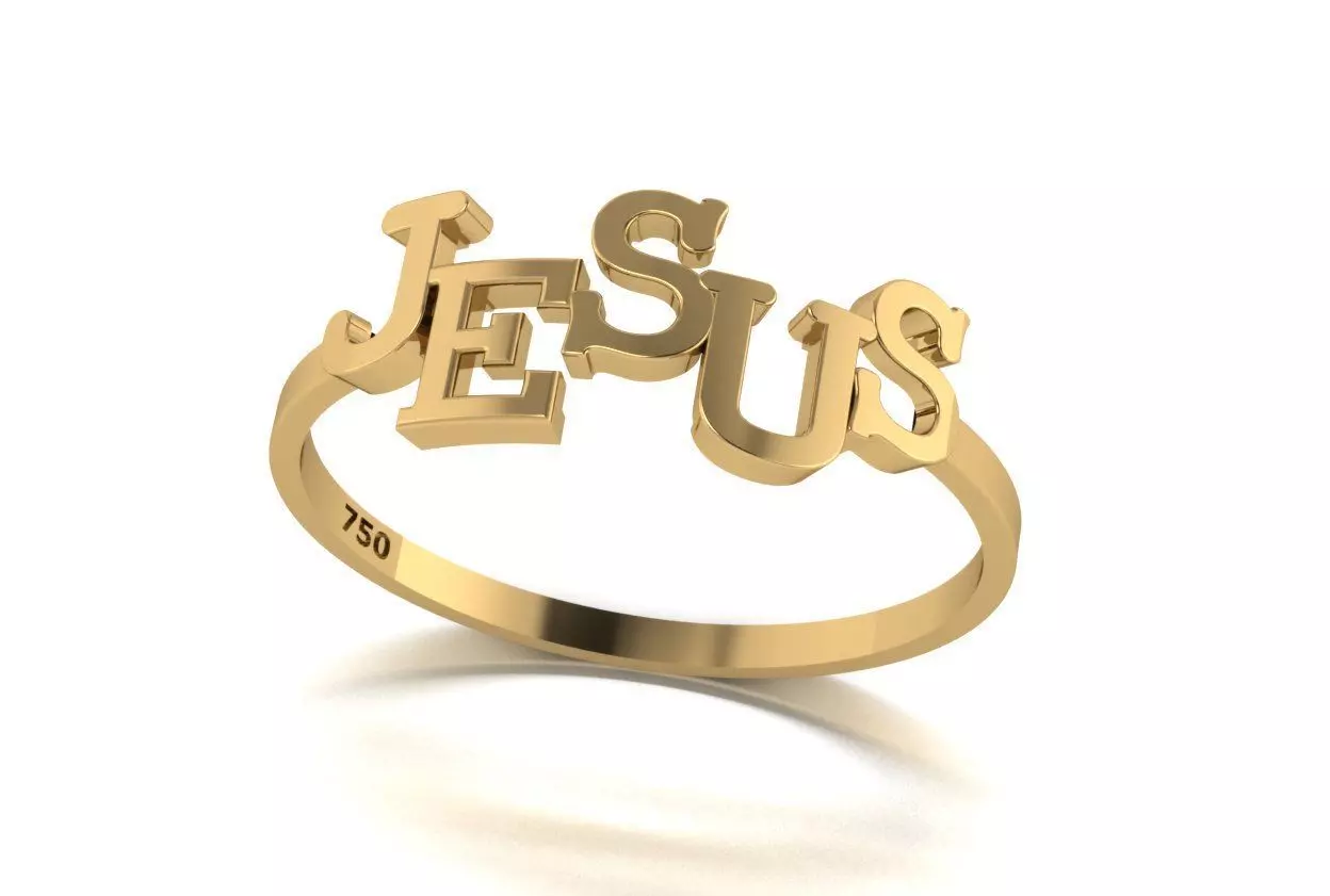 Anel Jesus Cristo Free 3D print model