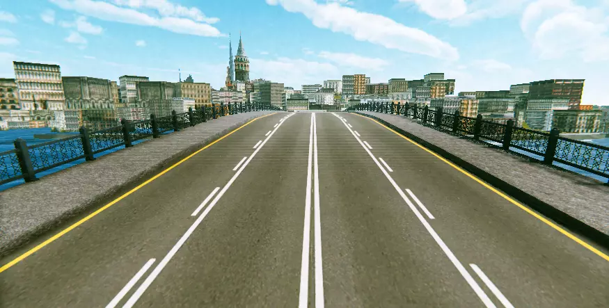 Istanbul Galata Bridge 90s 3D Model Low-poly 3D model_0