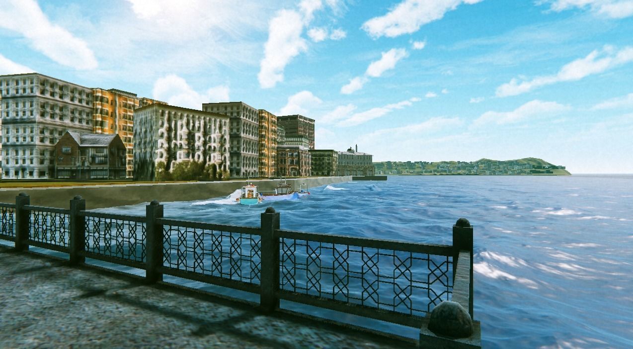 Istanbul Galata Bridge 90s 3D Model Low-poly 3D model_12