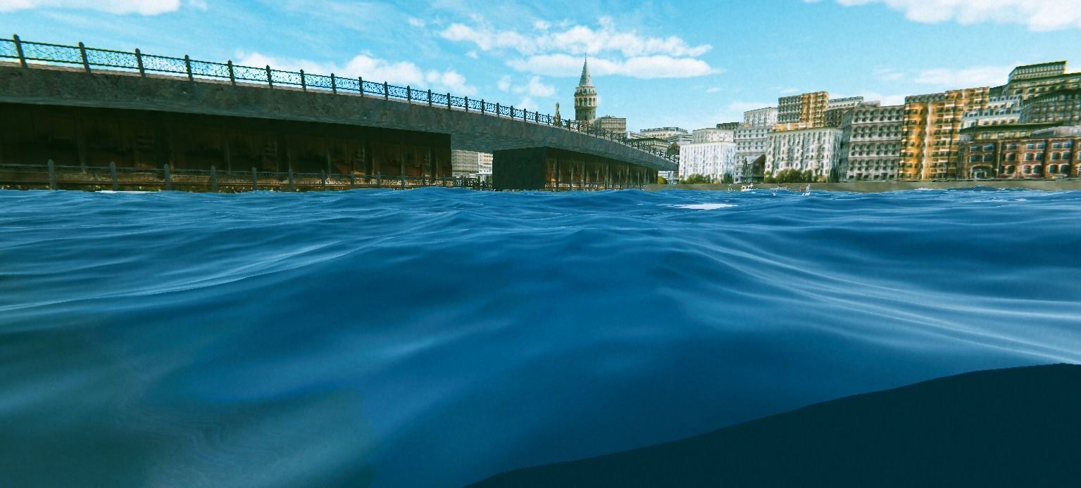 Istanbul Galata Bridge 90s 3D Model Low-poly 3D model_14