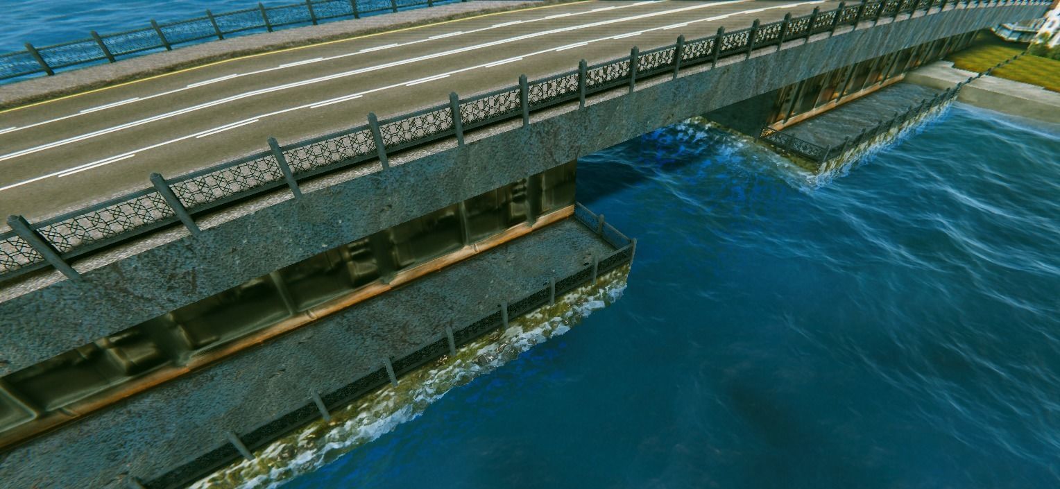 Istanbul Galata Bridge 90s 3D Model Low-poly 3D model_9