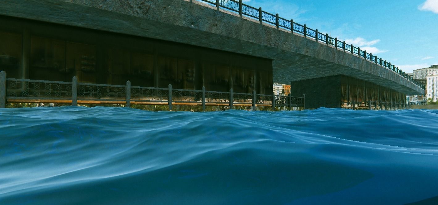 Istanbul Galata Bridge 90s 3D Model Low-poly 3D model_13