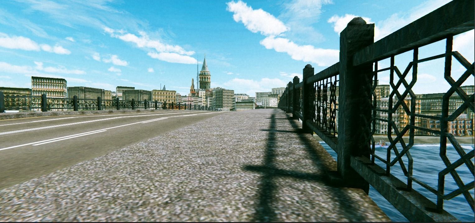 Istanbul Galata Bridge 90s 3D Model Low-poly 3D model_1