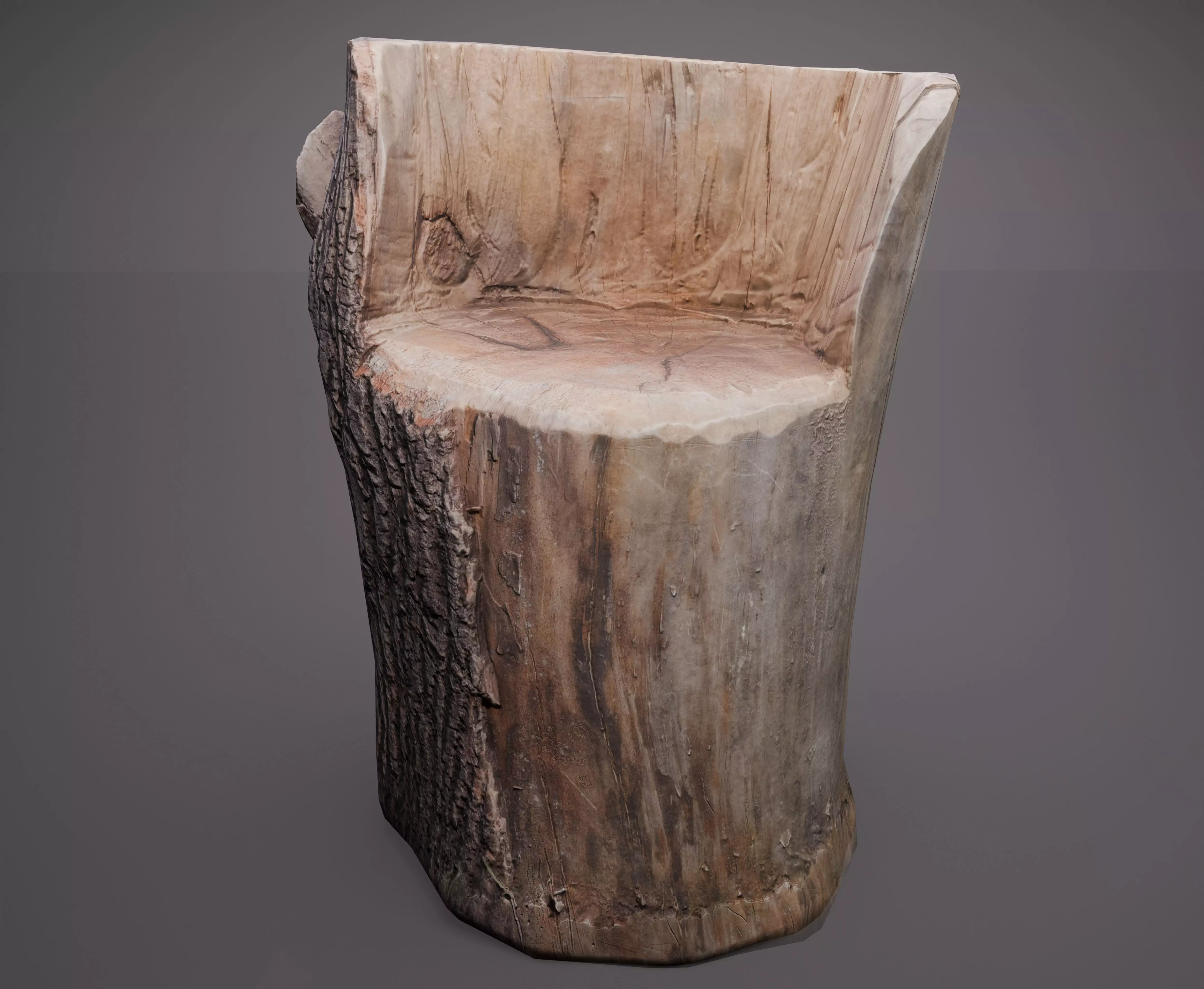 medieval chair lowpoli Low-poly 3D model