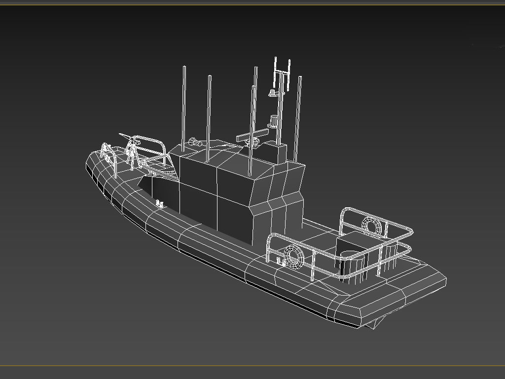 First Response Safe Boat Ship LOWEST Low-poly 3D model_5