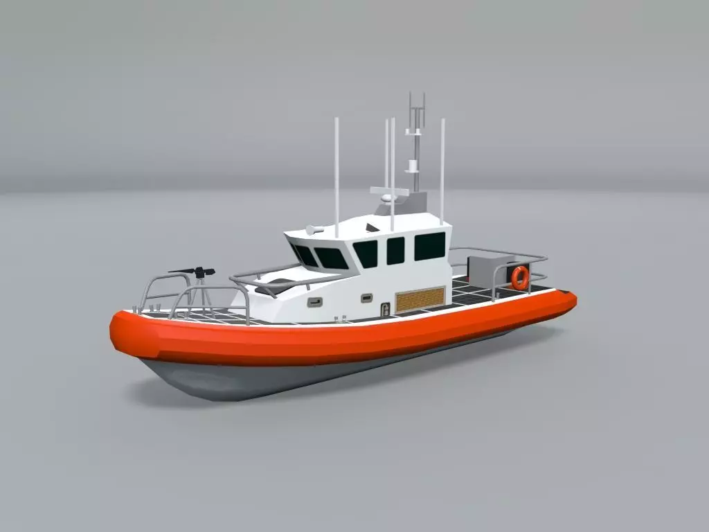 First Response Safe Boat Ship LOWEST Low-poly 3D model_0