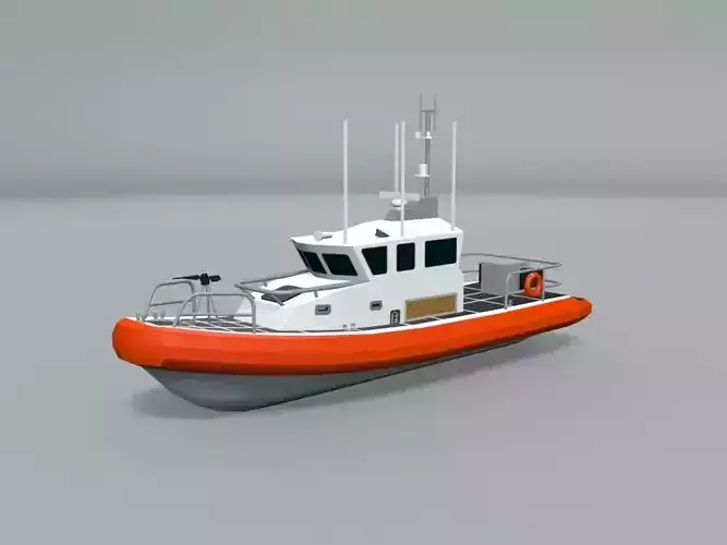 First Response Safe Boat Ship LOWEST Low-poly 3D model First Response Safe Boat Ship LOWEST Low-poly 3D model