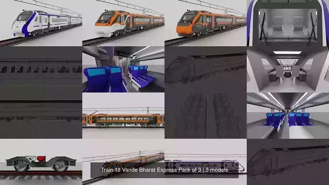 Train 18 Vande Bharat Express Pack of 3
