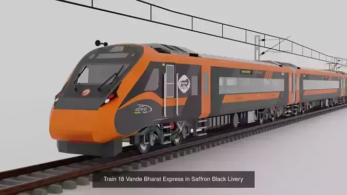 Train 18 Vande Bharat Express Pack of 3 3D Model Collection