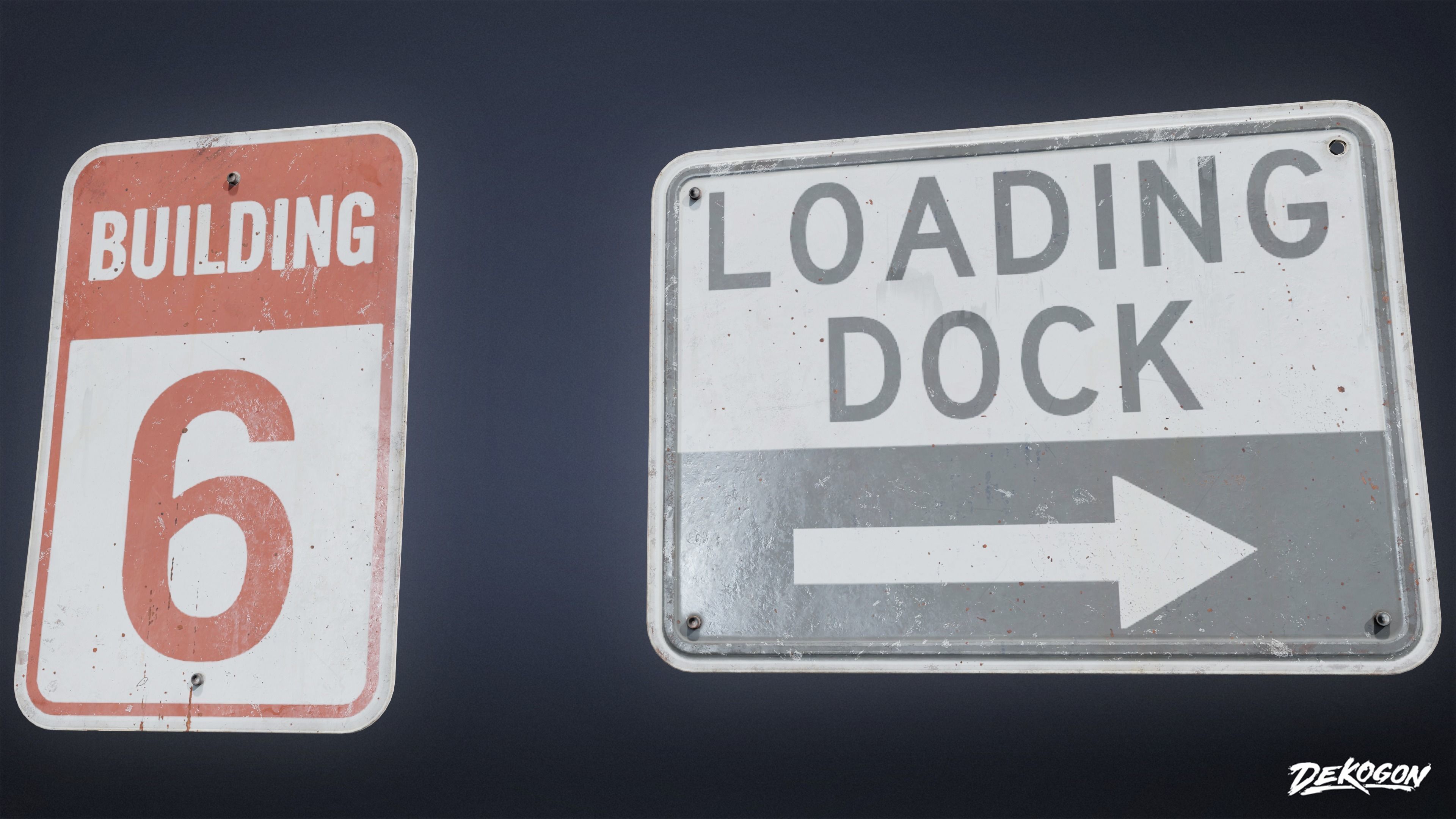 SIGNAGE - Sign Set 10 - LOW POLY AND NANITE Low-poly 3D model_15