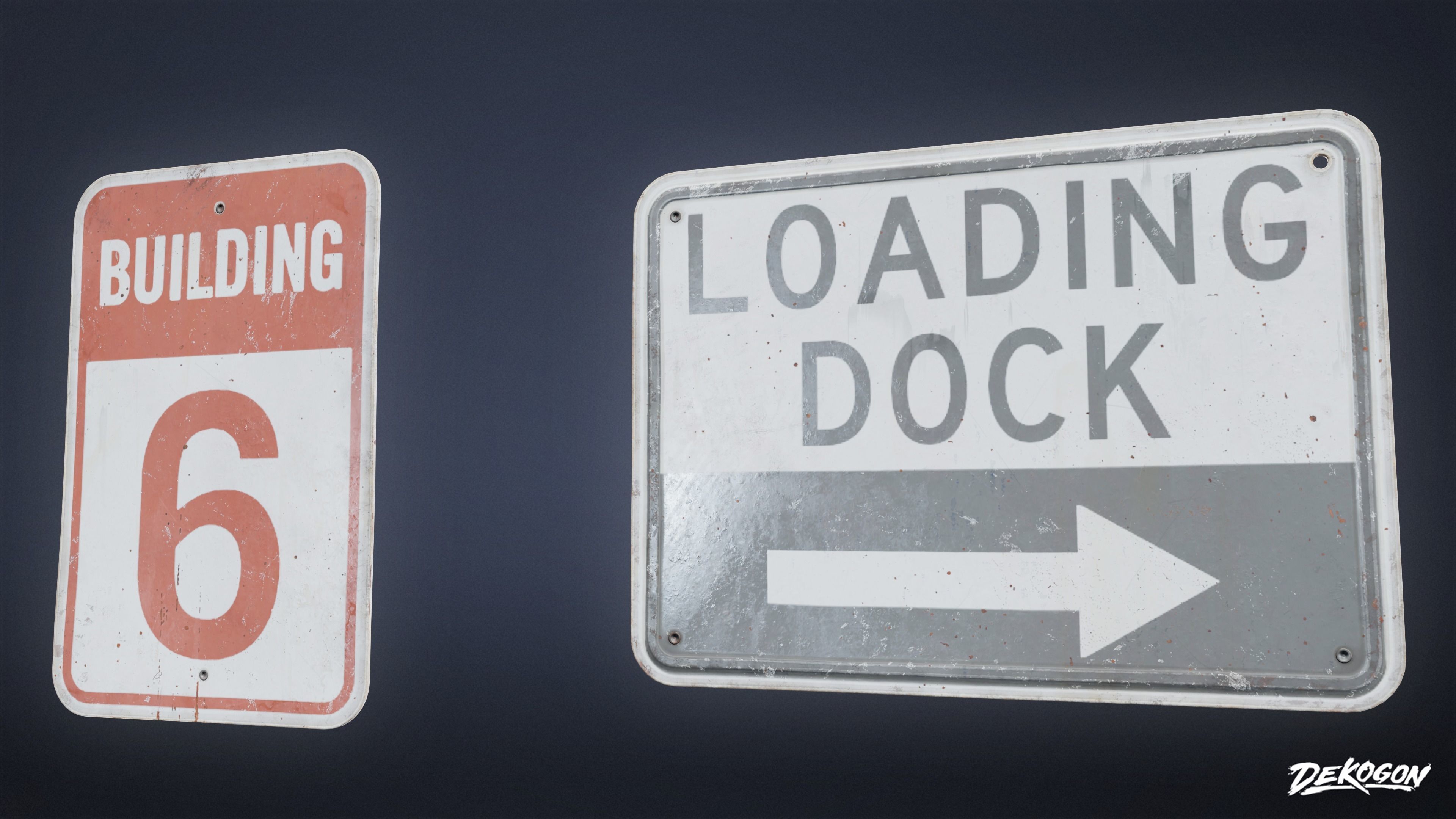 SIGNAGE - Sign Set 10 - LOW POLY AND NANITE Low-poly 3D model_5