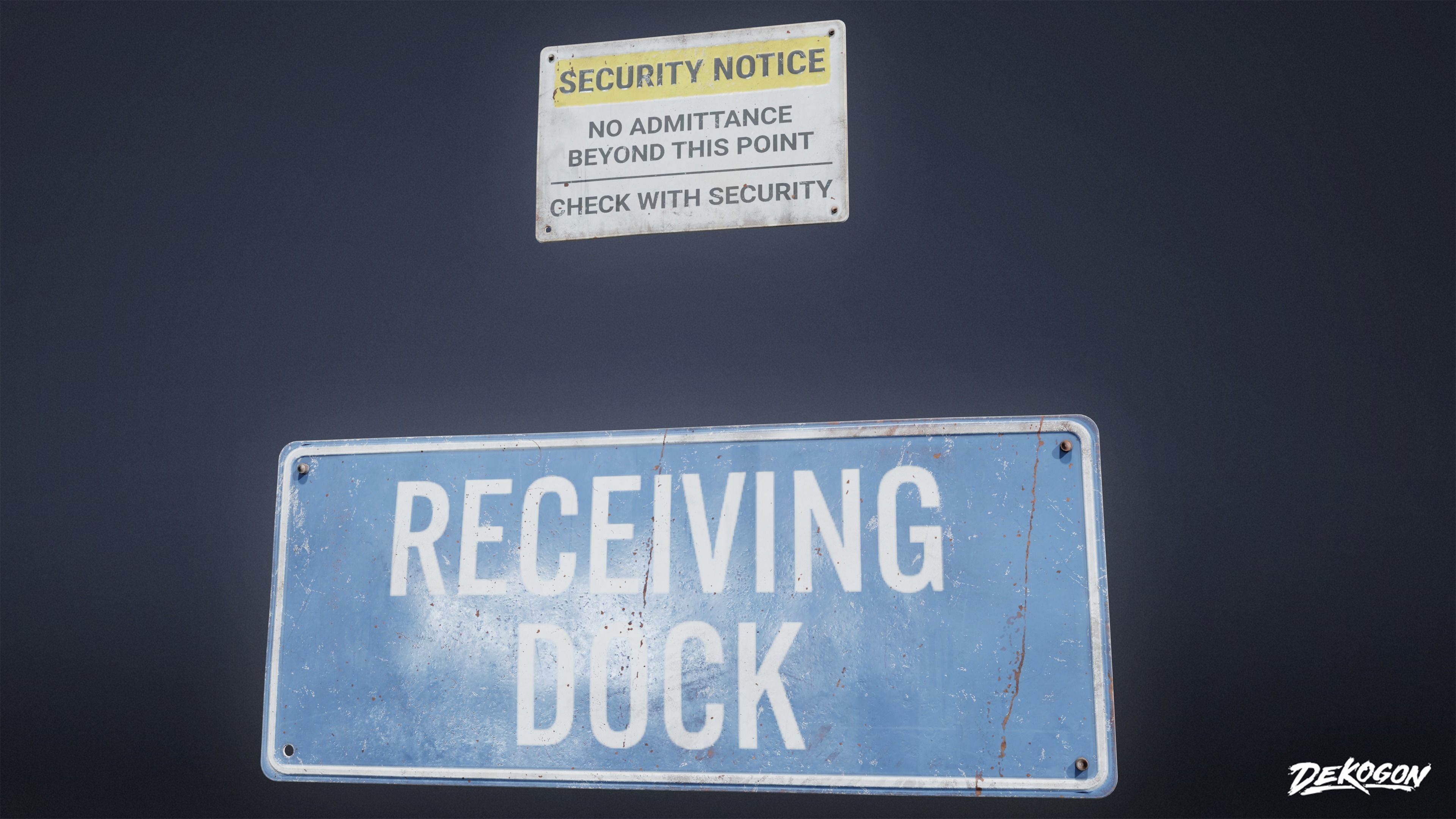 SIGNAGE - Sign Set 10 - LOW POLY AND NANITE Low-poly 3D model_16