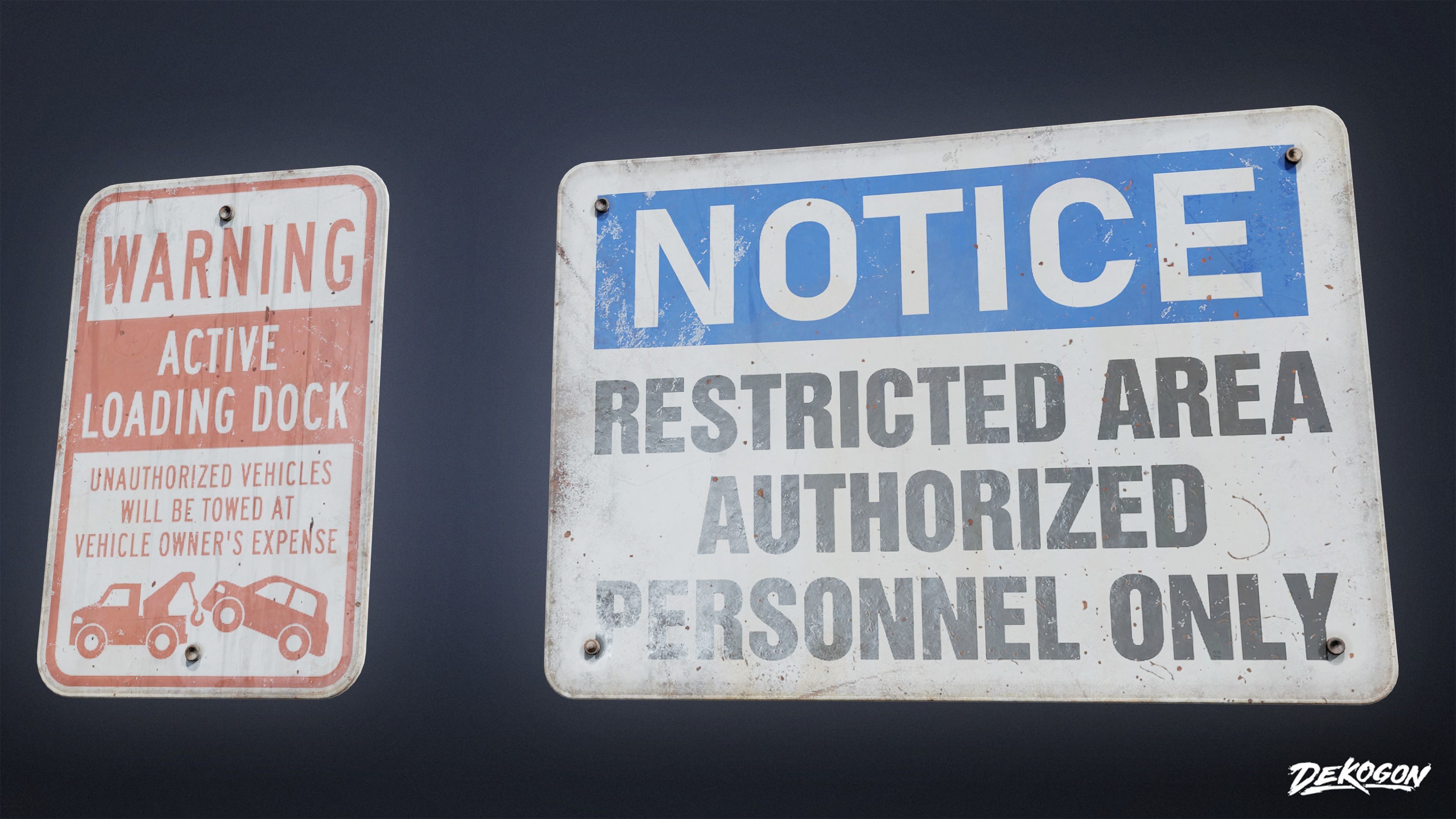 SIGNAGE - Sign Set 10 - LOW POLY AND NANITE Low-poly 3D model_17