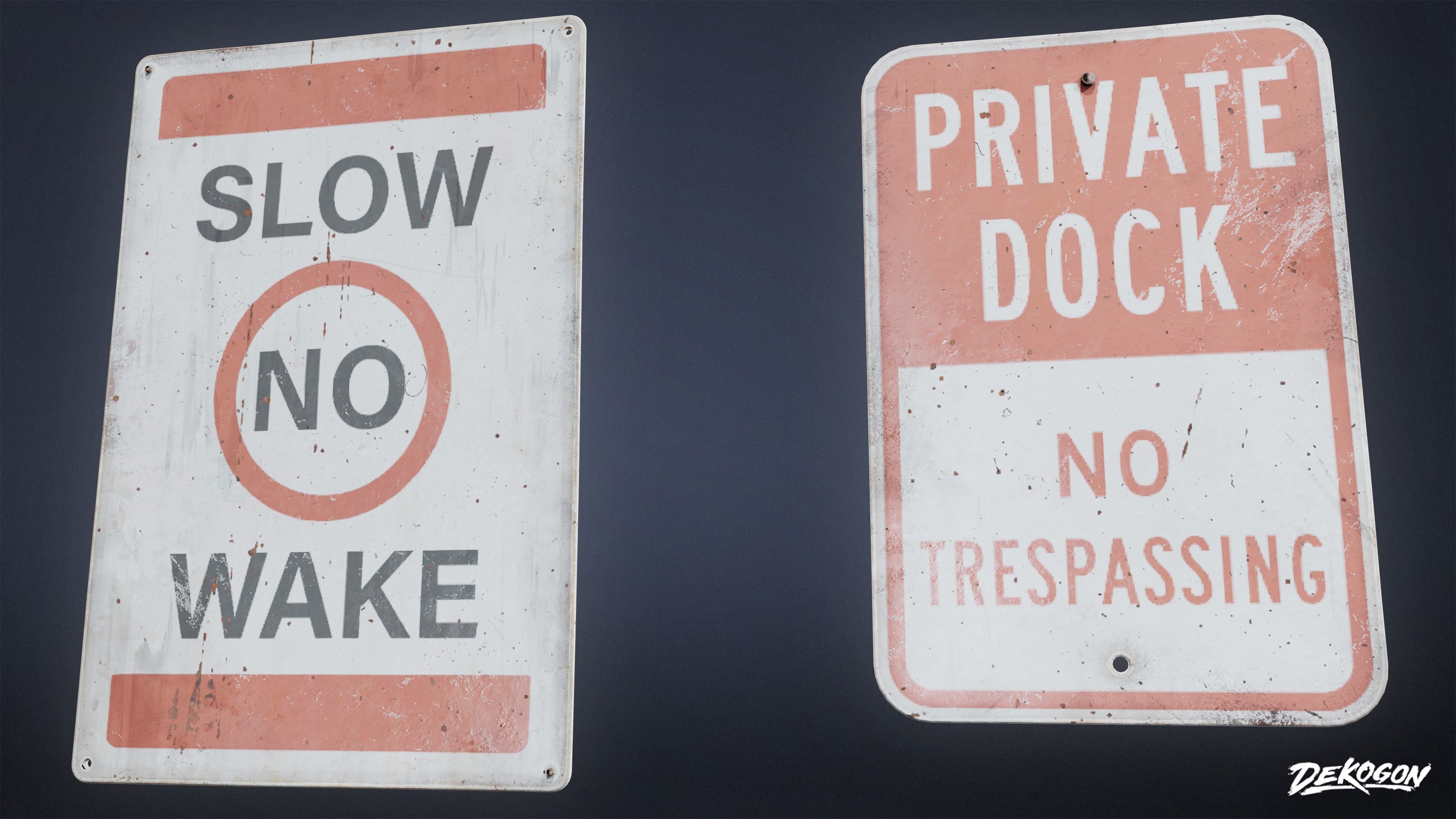 SIGNAGE - Sign Set 10 - LOW POLY AND NANITE Low-poly 3D model_18