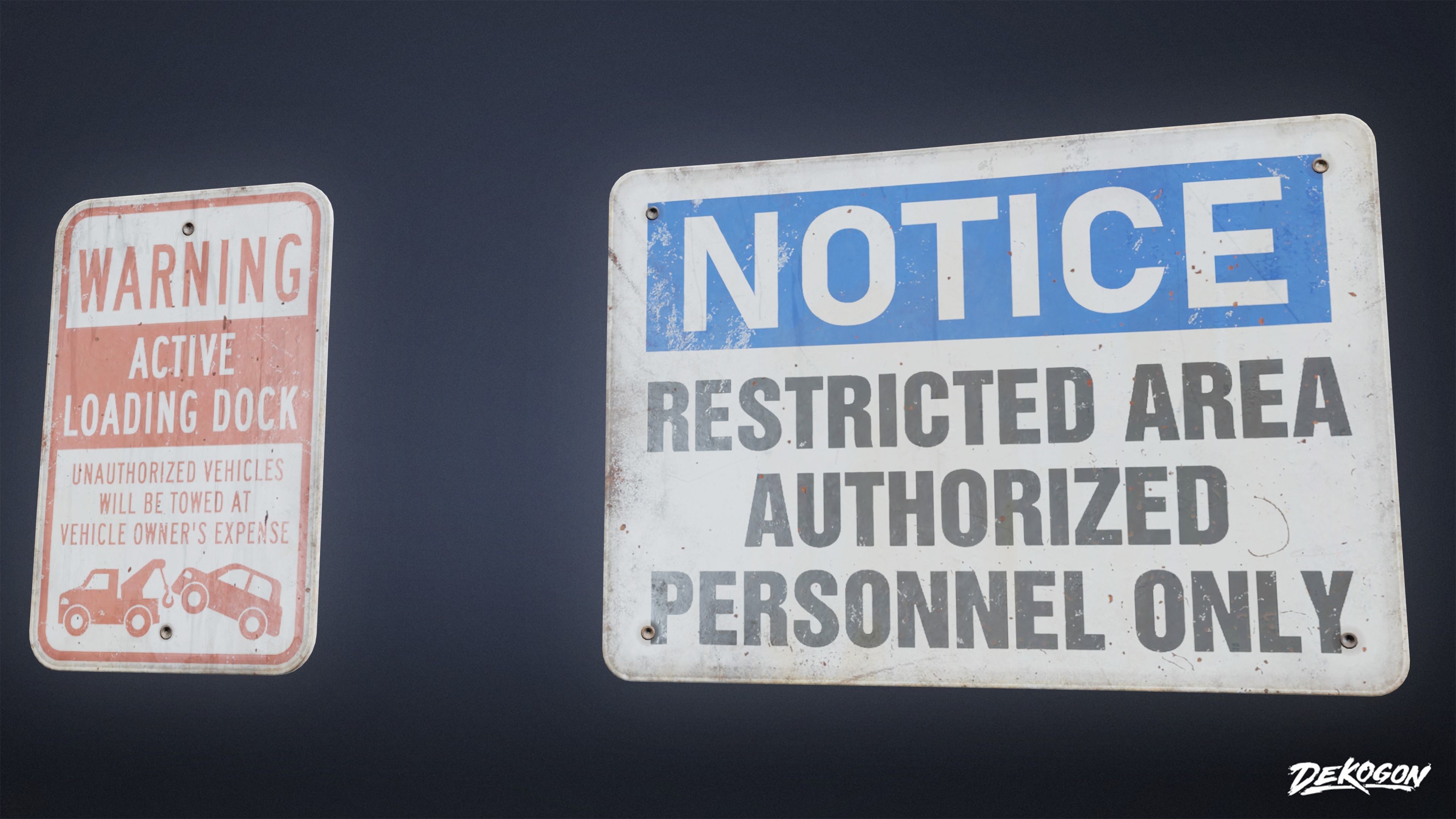 SIGNAGE - Sign Set 10 - LOW POLY AND NANITE Low-poly 3D model_7