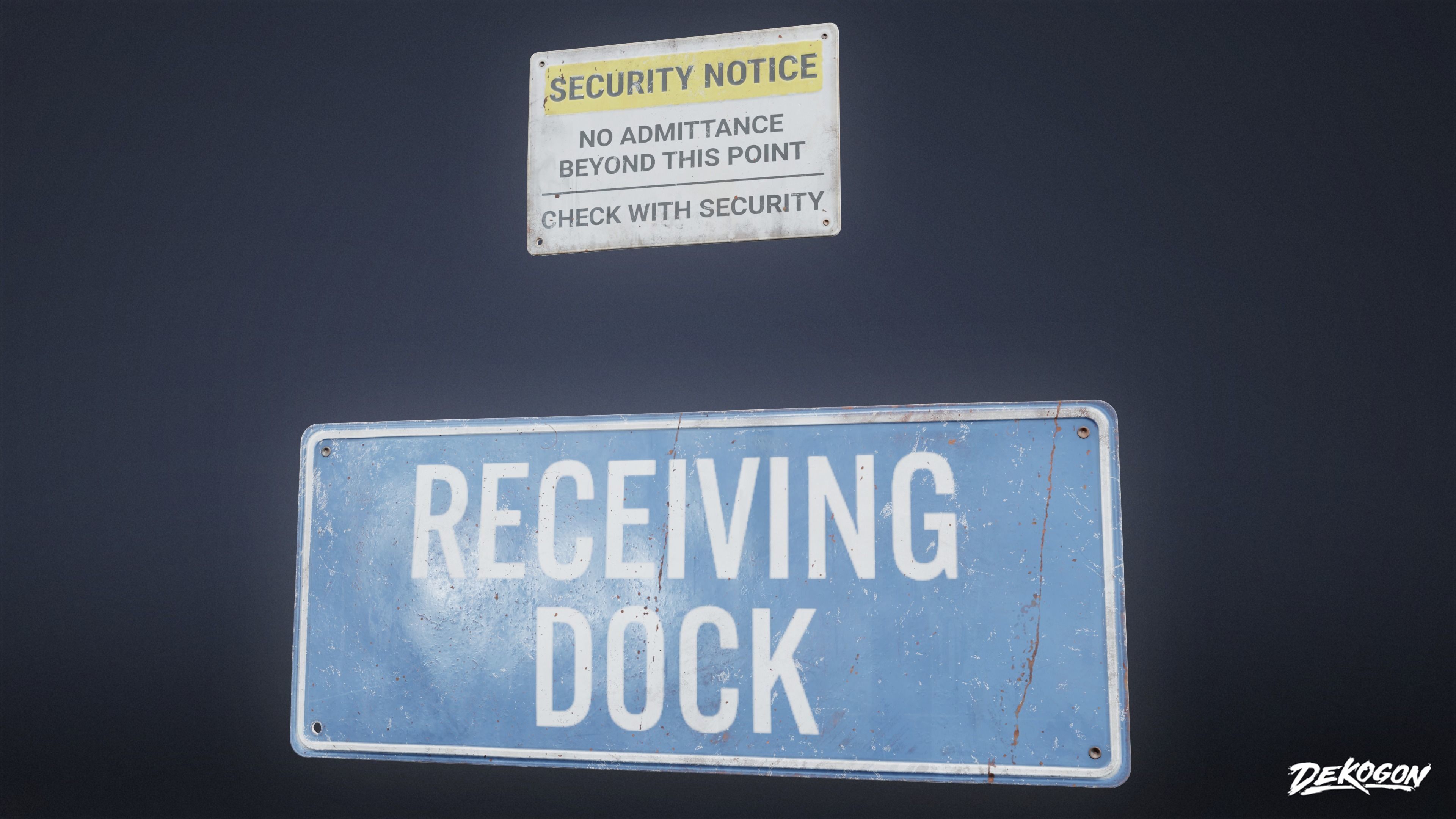 SIGNAGE - Sign Set 10 - LOW POLY AND NANITE Low-poly 3D model_6