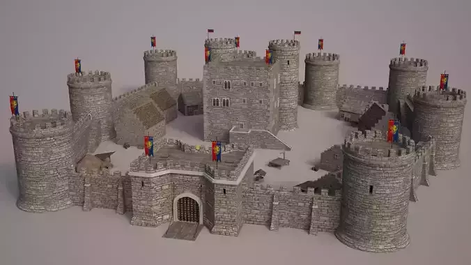Meideval Castle set 3D model