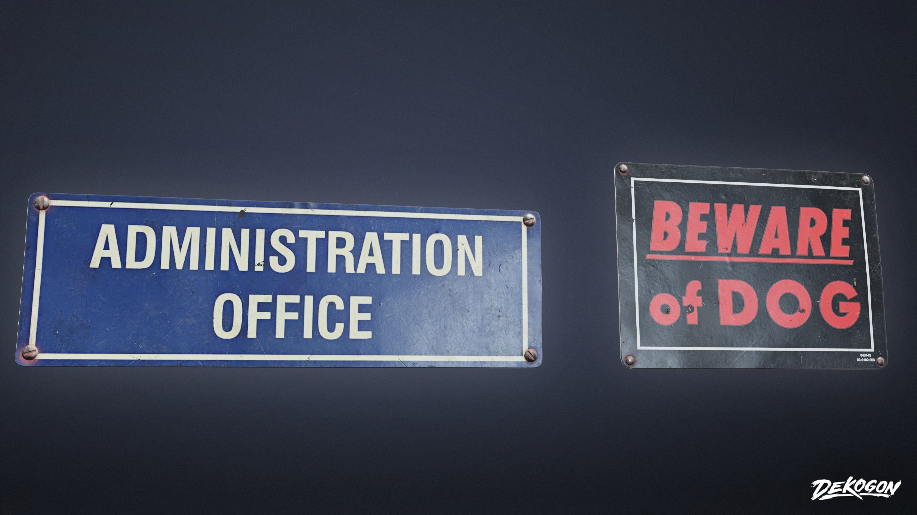 SIGNAGE - Sign Set 22 - LOW POLY AND NANITE Low-poly 3D model_6