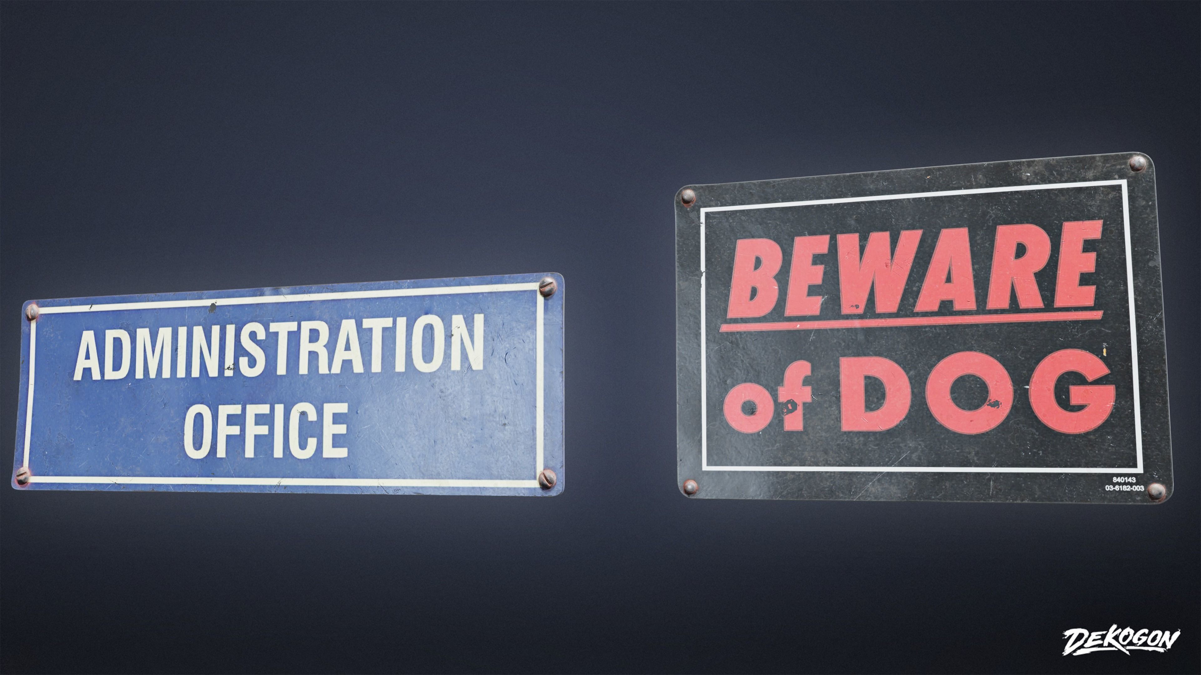 SIGNAGE - Sign Set 22 - LOW POLY AND NANITE Low-poly 3D model_17