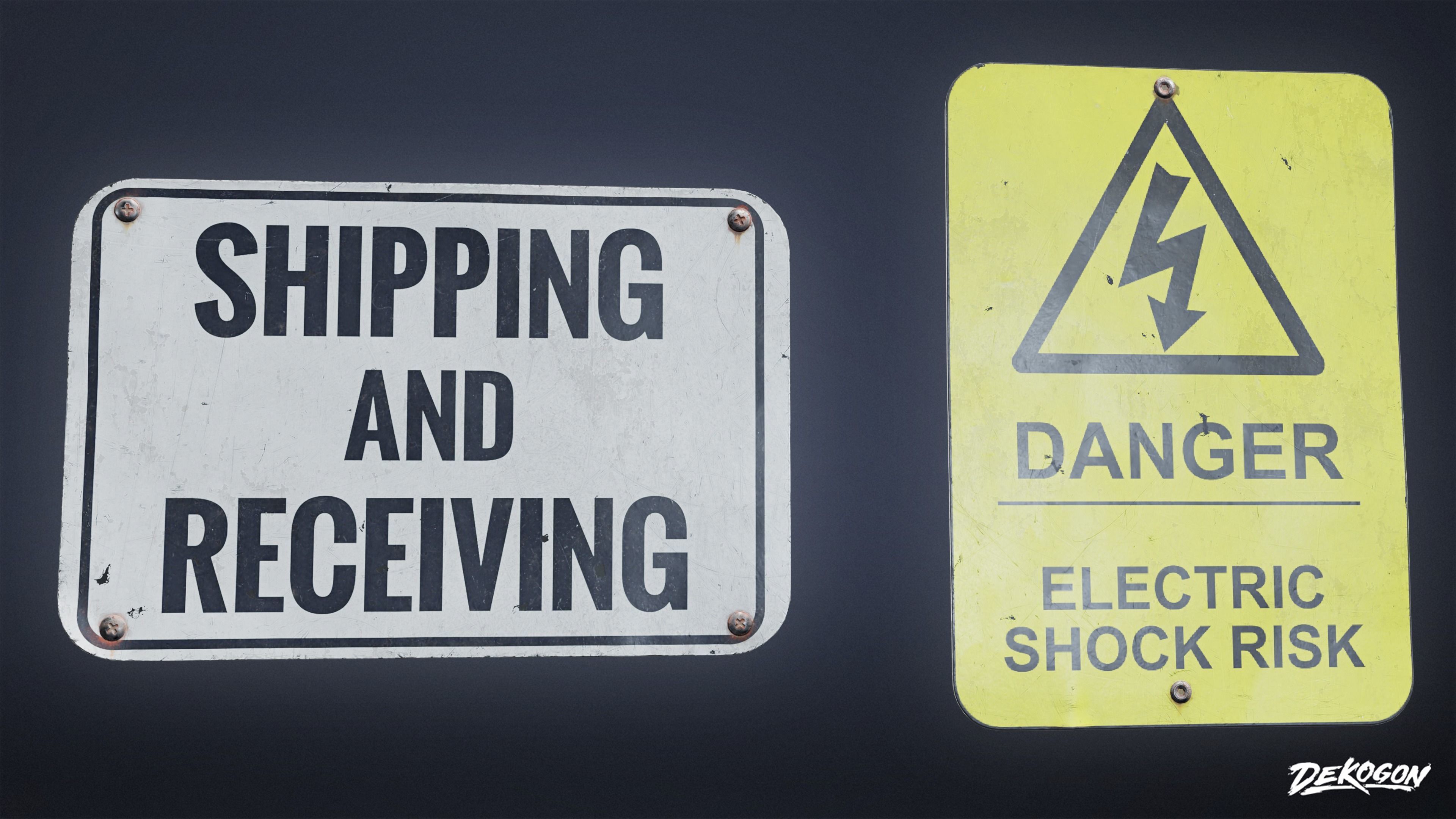 SIGNAGE - Sign Set 22 - LOW POLY AND NANITE Low-poly 3D model_9