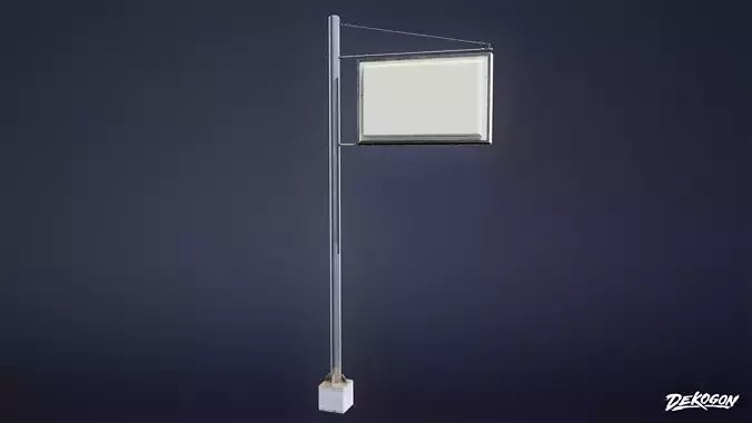 SIGNAGE - Sign Standing 02 - LOW POLY AND NANITE