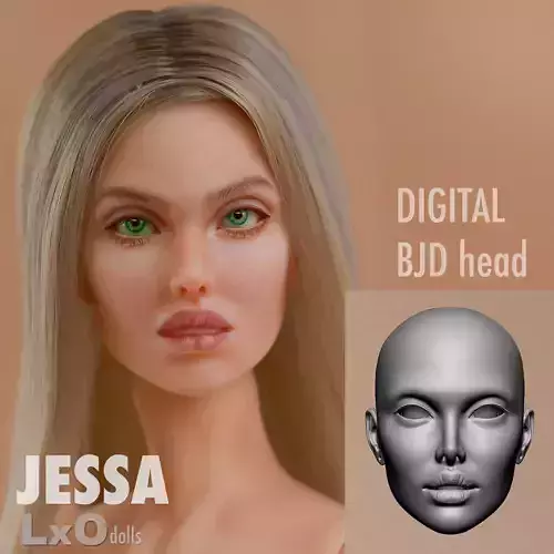3D BJD doll Head Female Character Teenager 3D print - JESSA base