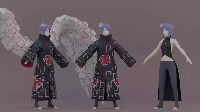  KONAN 3D RIGGED CHARACTER 3D model