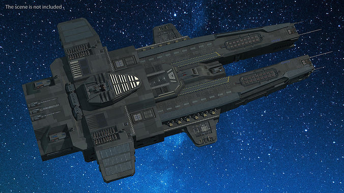 Futuristic Spaceship Carrier