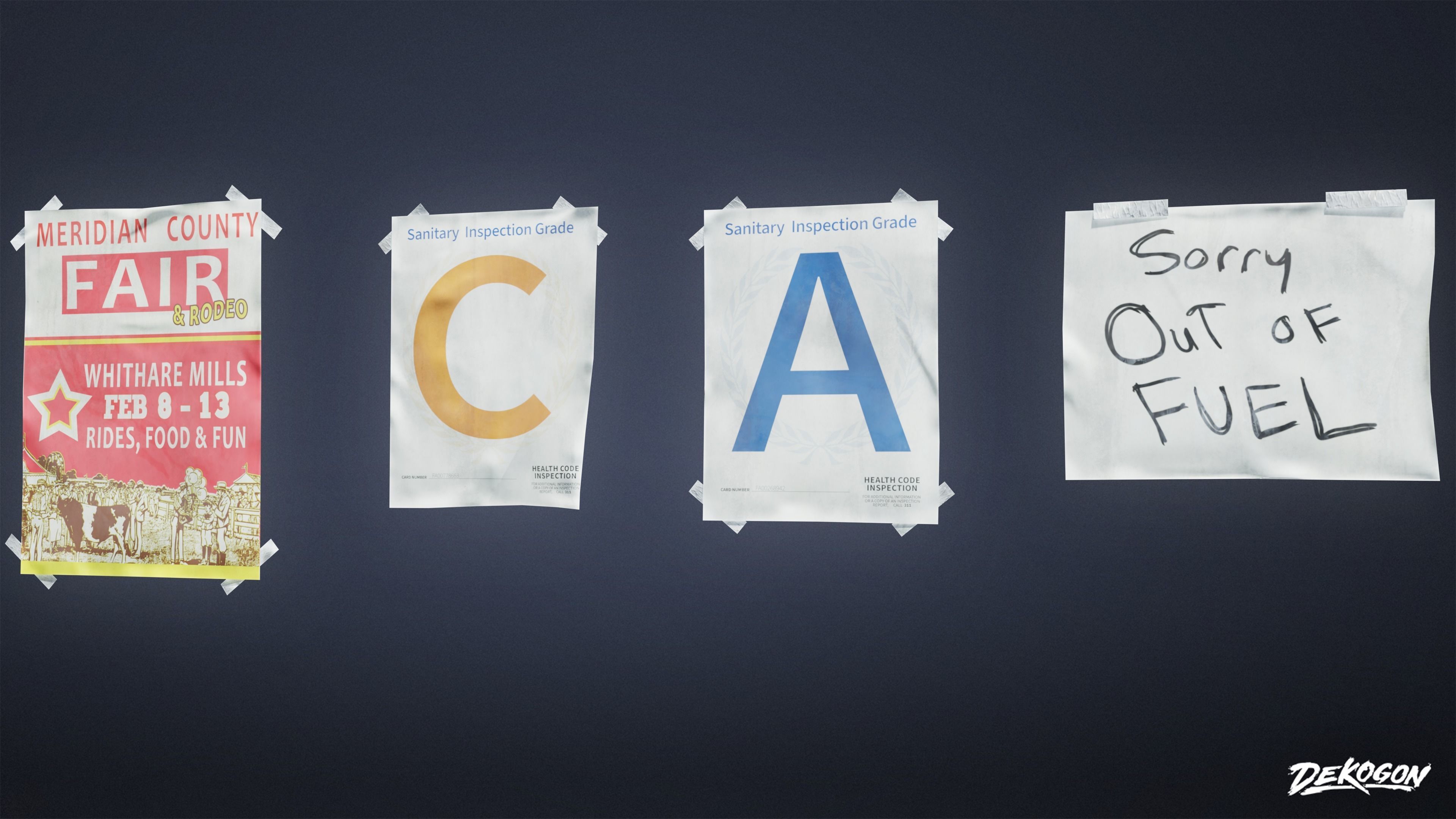 SIGNAGE - Signs General Set 01 - LOW POLY AND NANITE Low-poly 3D model_6