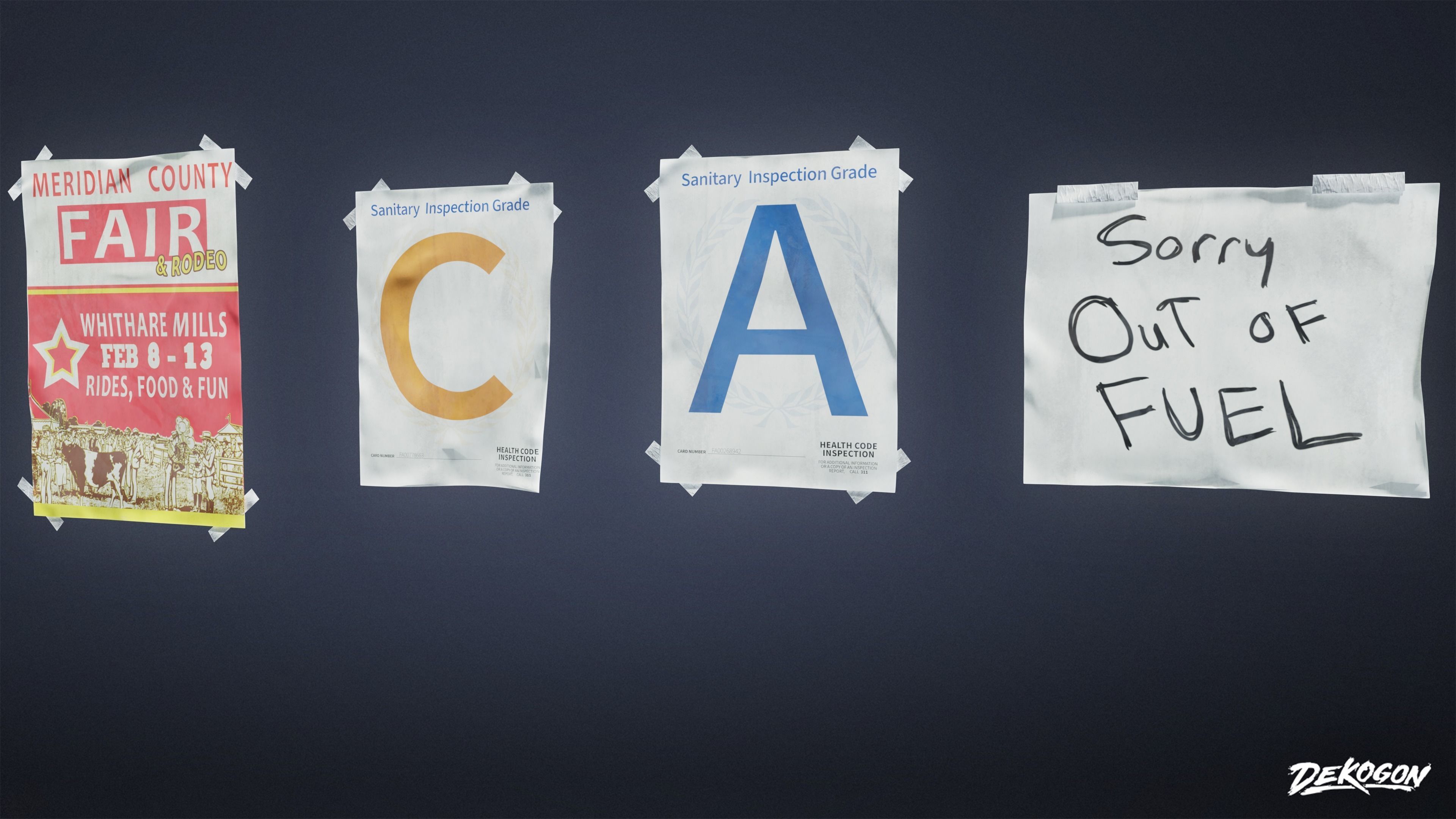 SIGNAGE - Signs General Set 01 - LOW POLY AND NANITE Low-poly 3D model_15