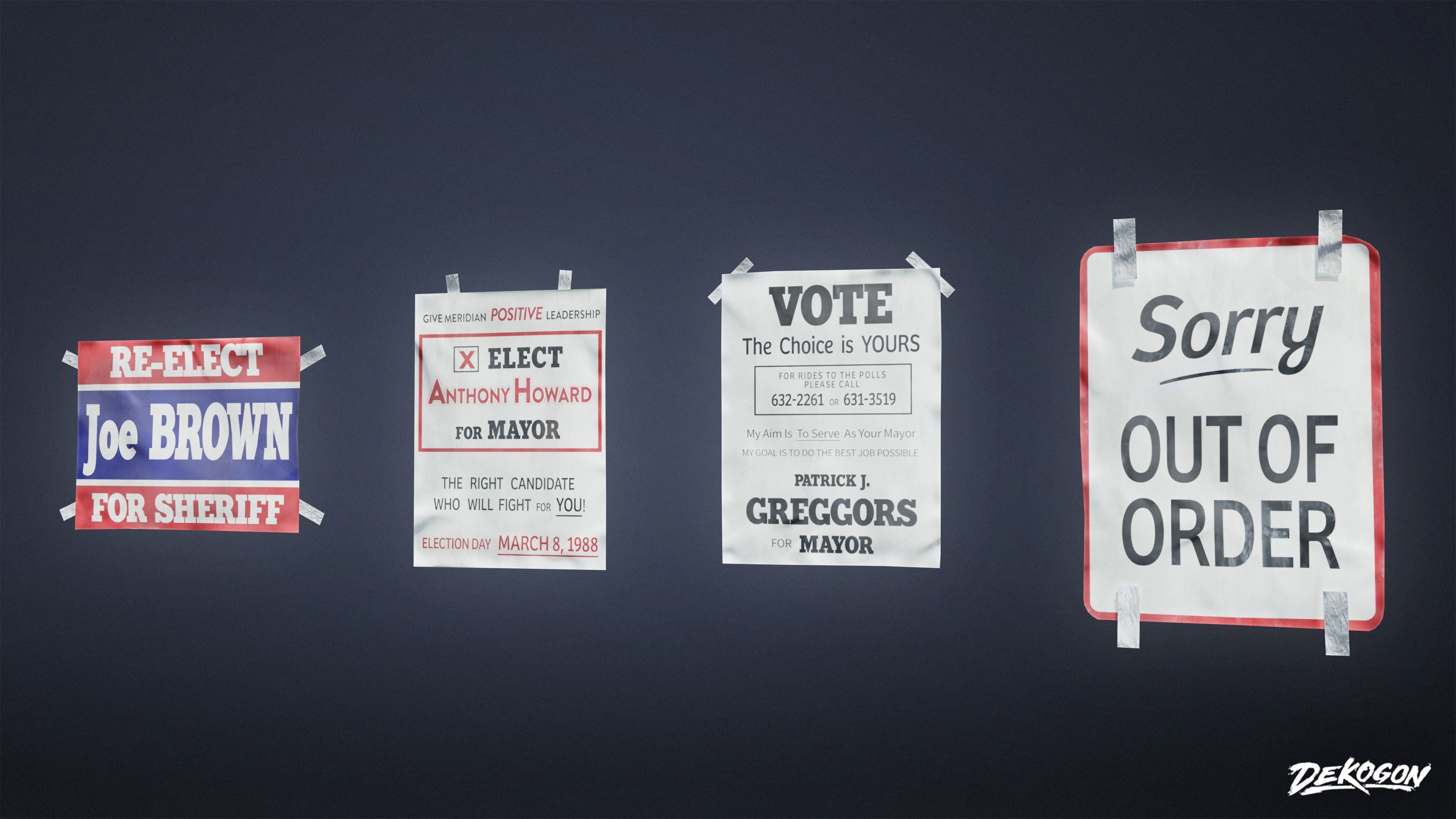 SIGNAGE - Signs General Set 01 - LOW POLY AND NANITE Low-poly 3D model_5