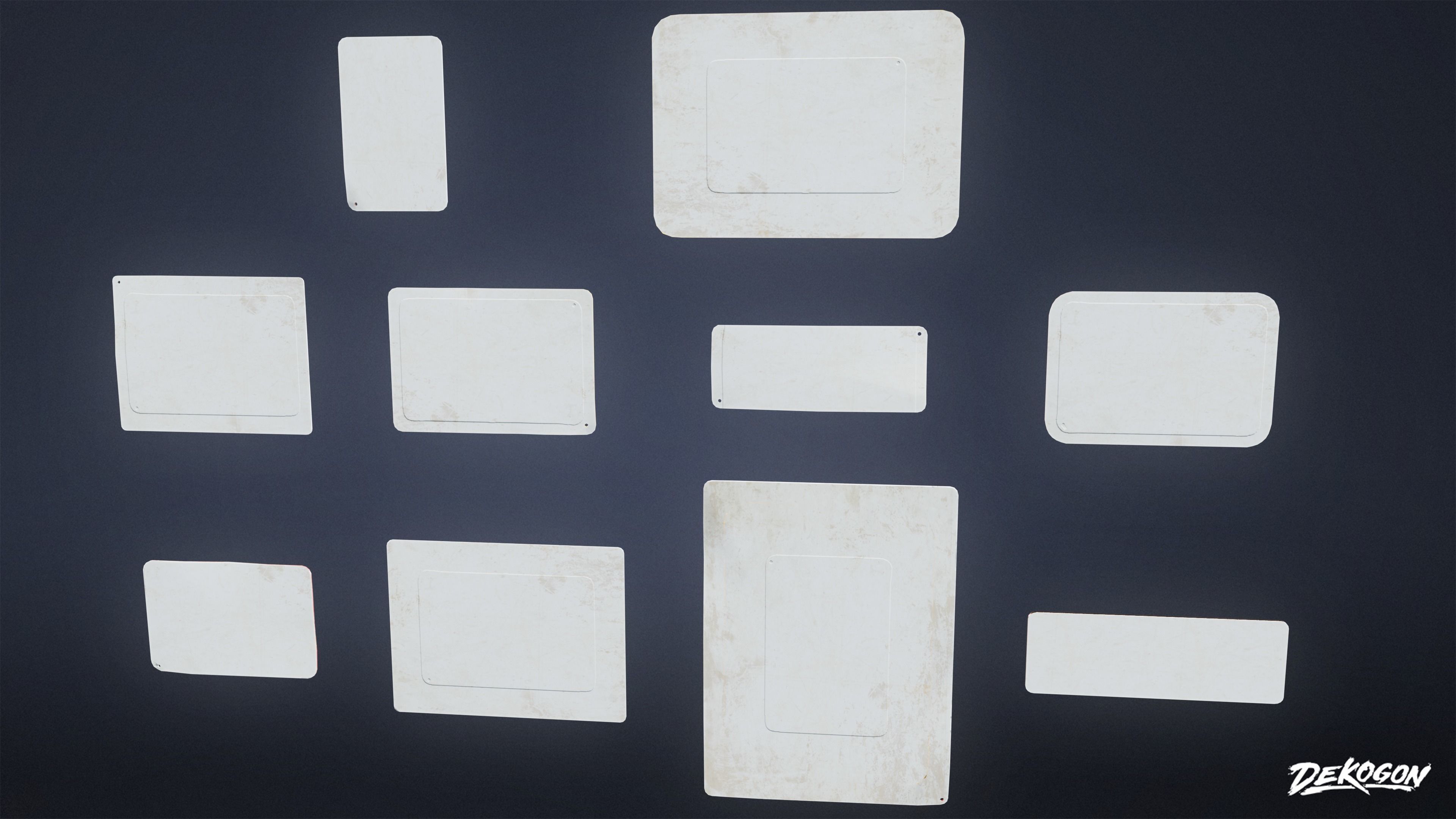 SIGNAGE - Sign Set 09 - LOW POLY AND NANITE Low-poly 3D model_4