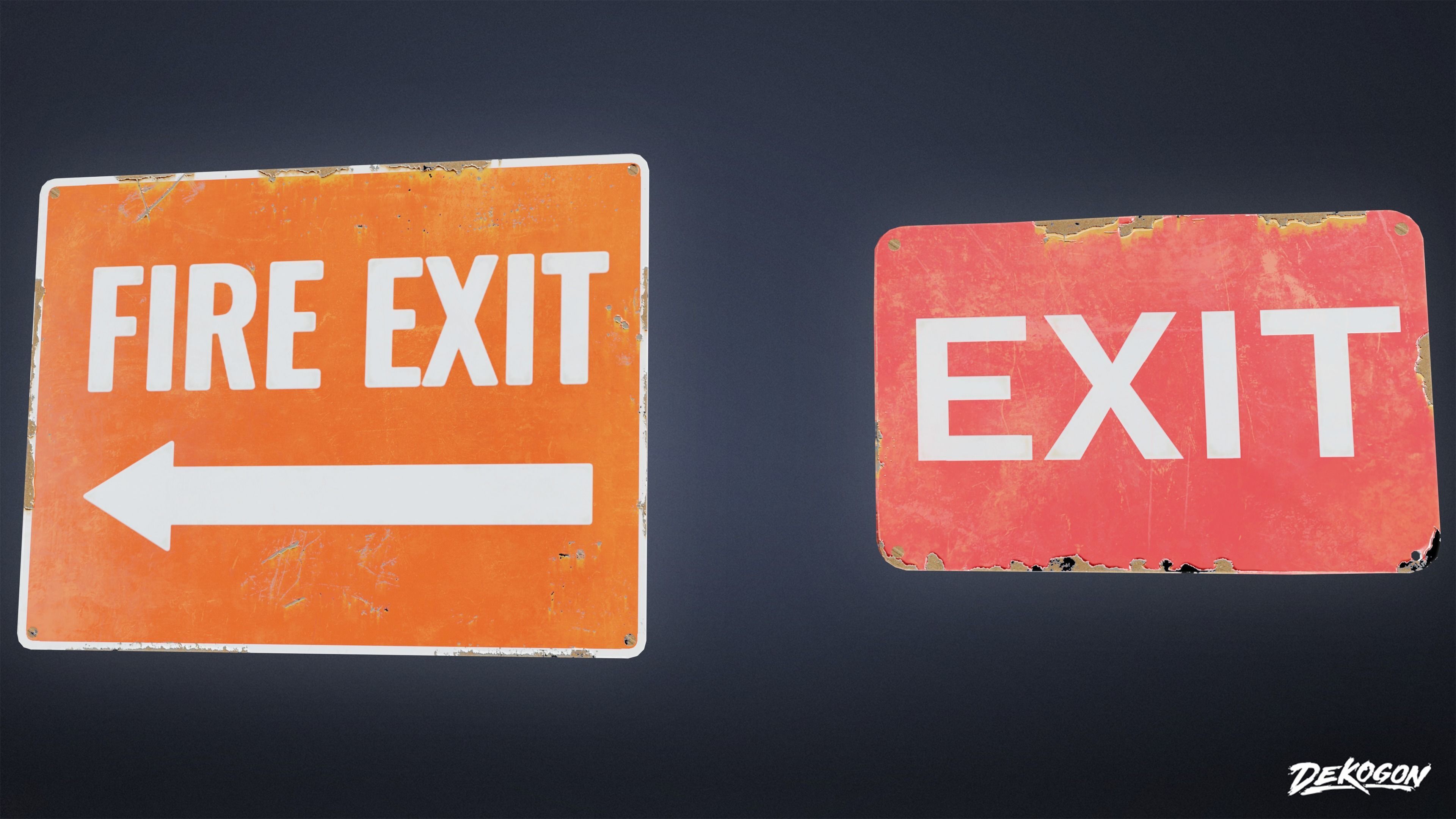 SIGNAGE - Sign Set 09 - LOW POLY AND NANITE Low-poly 3D model_5